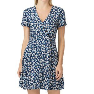 Madewell Floral Button Wrap Dress